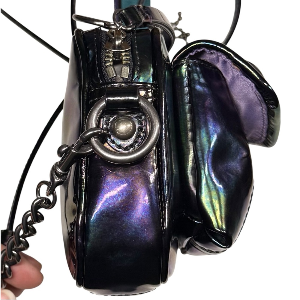 Rare Coach Poppy Oil Slick Boxy Bag in Black Patent Leather - Style No. 18925 - Picture 5 of 13